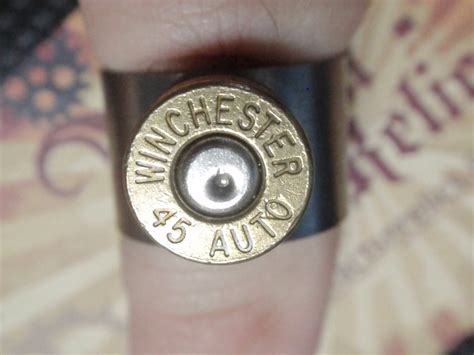 Bullet Casing Ring 45 Caliber Winchester Shell In Adjustable