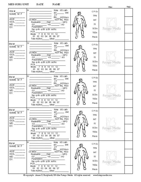 Printable Nurse Brain Sheet