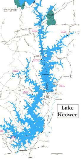 Lake Keowee Depth Map