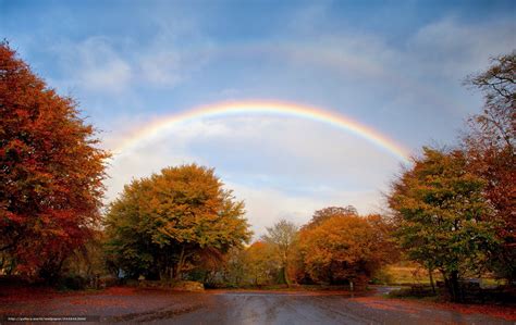 Download Wallpaper Autumn Rainbow Princetown England Free Desktop