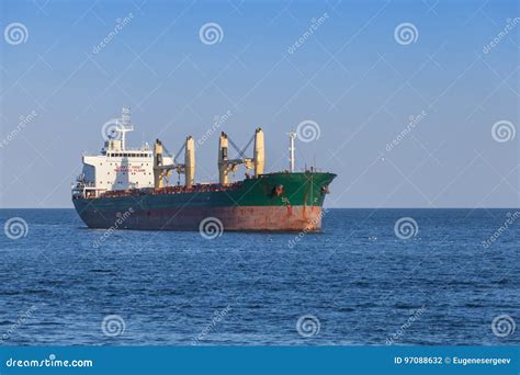 Empty Cargo Ship Sails On The Black Sea Stock Photo Image Of Port