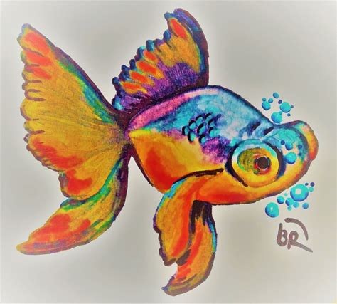 Goldfish Drawing Drawings Goldfish Art Markers Drawing Ideas