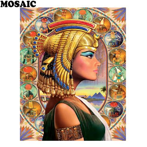 5d Diy Diamond Mosaic Diamond Embroidery Egypt Girl Woman 3d Cross