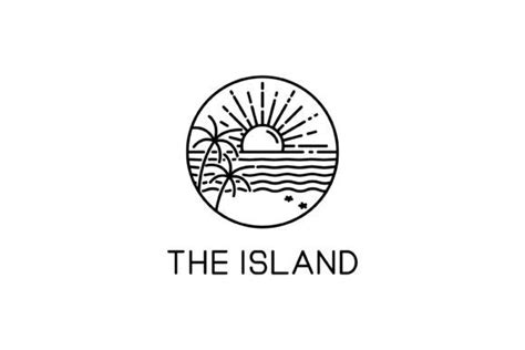 The Island Line Art Logo Graphic By Sabavector · Creative Fabrica Art
