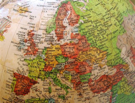 Globe Map Of Europe United States Map