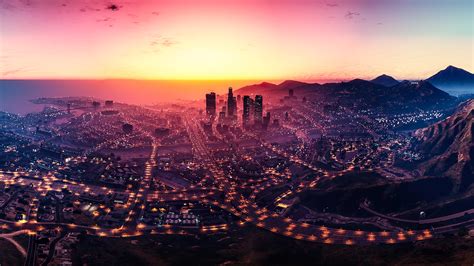 It is now my wallpaper. Los Santos Panorama (GTA V) 3840x2160 : wallpapers