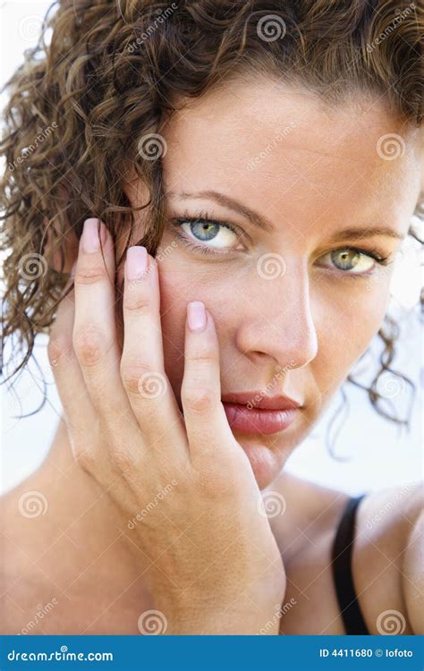 Pensive Woman Stock Photo Image Of Serious Woman Beauty 4411680