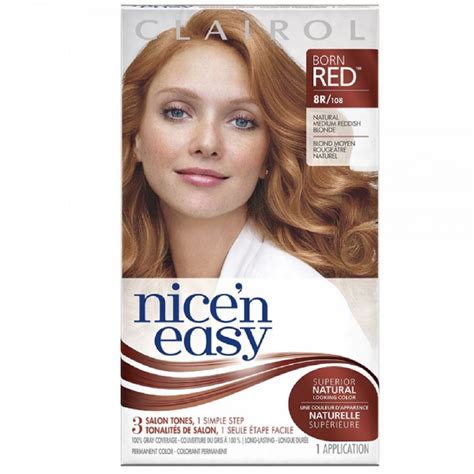 Amazon Com Clairol Nice N Easy Permanent Color 8R 108 Natural Medium Reddish Blonde 1 Ea
