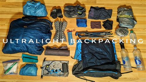 Ultralight Backpacking Gear List 9 Lbs 4 Kg Youtube