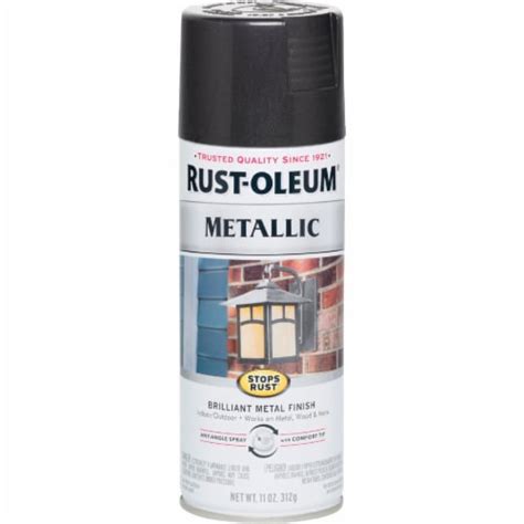 Rust Oleum Metallic Satin Black Night Spray Paint 11 Oz Frys Food