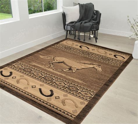 Handcraft Rugs Cabin Rug Lodge Cabin Nature And Animals Area Rug