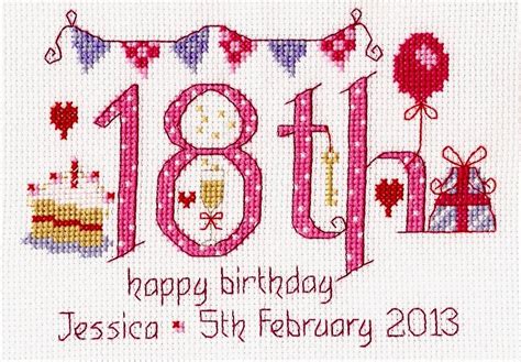 Happy birthday cross stitch patterns free. 18th Birthday Pink Cross Stitch Kit | Cross stitch kits ...