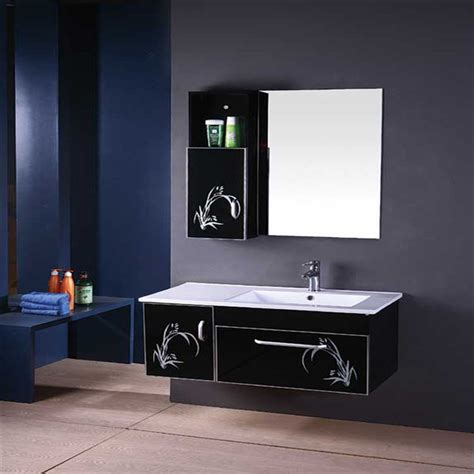 High Quality Pvc Bathroom Wash Basin Cabinet With Side Cabinet China