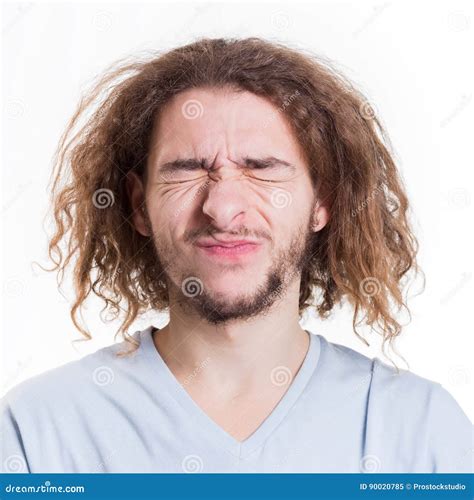 Human Basic Emotions Man With Grimace Of Disgust Stock Image Image
