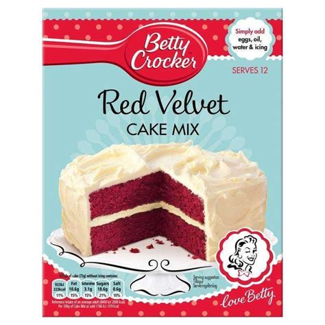 Betty Crocker Red Velvet Cake Mix Preparati Per Torte