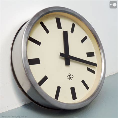 Tandn Vintage Industrial Clock Factory Clock German 1960s Theory Of