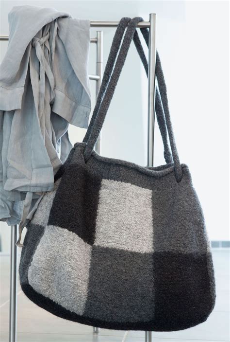 Karotasche Wie Gewebt Feltro Filztasche Stricken Filzwolle Stricken Stricken