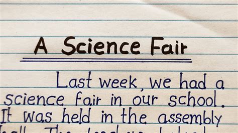 A Science Fair English Essay Writing Science Fair Essay Essay On