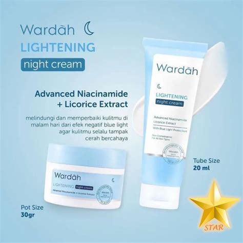 Review Wardah Lightening Night Cream Step Homecare