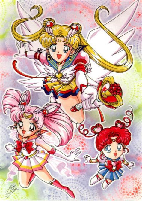 Eternal Sailor Moon Sailor Chibi Moon And Chibi Chibi By Marco Albiero Sailor Moon Art Sailor