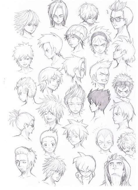 Various hairstyles male by komodo92tenbinza on deviantart. various hairstyles male by Komodo92Tenbinza | Anime boy ...