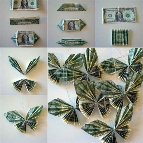Diy Dollar Bill Butterfly Origami Money Flowers Money Lei Diy