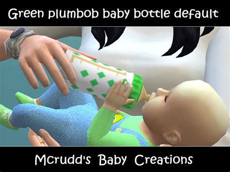 Mcrudds Green Plumbob Baby Bottle Default Baby Bottles Sims 4 Baby