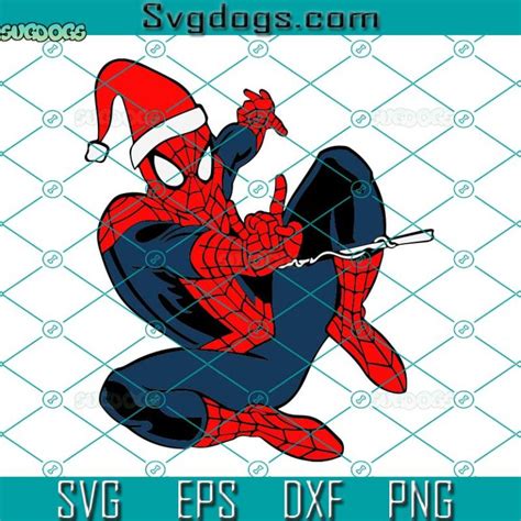 Spiderman Christmas SVG, Spiderman SVG, Spiderman Santa SVG PNG DXF EPS