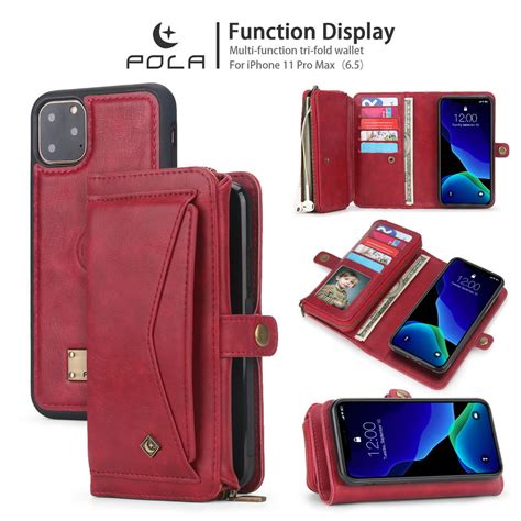 Iphone 11pro 58 Inch Wallet Case Dteck 2 In 1 Leather Zipper Purse