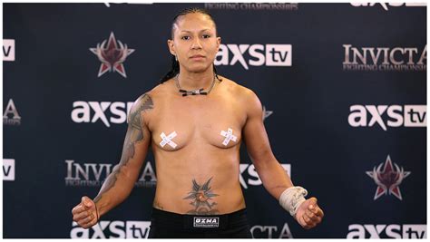 invicta fc 49 mma fighter helen peralta weighs in topless only wearing fu k disney tape