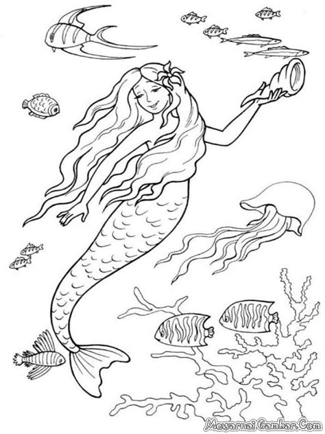 Mewarnai Gambar Barbie In A Mermaid Tale | Mewarnai Gambar