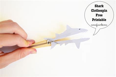 Shark Clothespins Free Printable Momofmarlee Free Printables