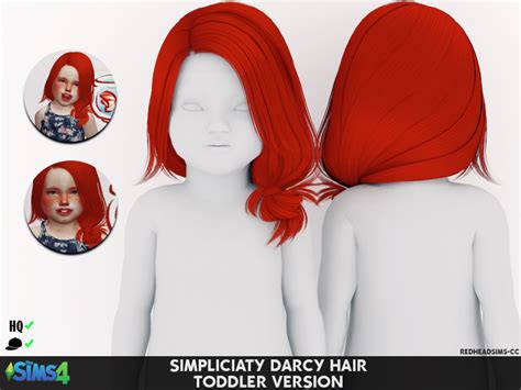 Milla Hair Redheadsims Cc Sims Hair Sims Sims 4 Toddl