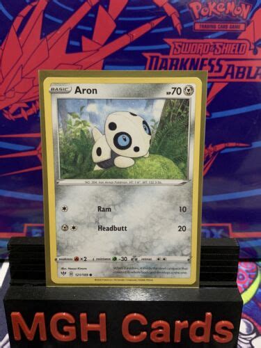 Pokemon Darkness Ablaze Aron Common Card 121189 Nmm Free Sleeve Ebay