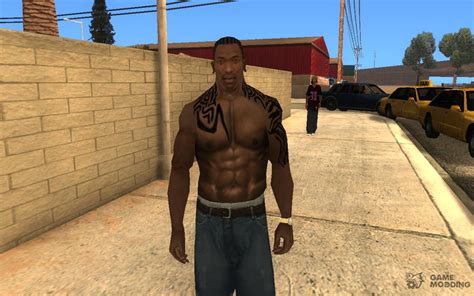 Or else, save the game with default cj clothes before installing this mod(and play with it.) Tattoo for CJ for GTA San Andreas