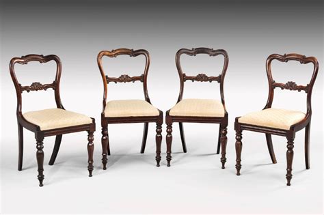 Set Of Four Early Victorian Period Rosewood Single Chairs Single