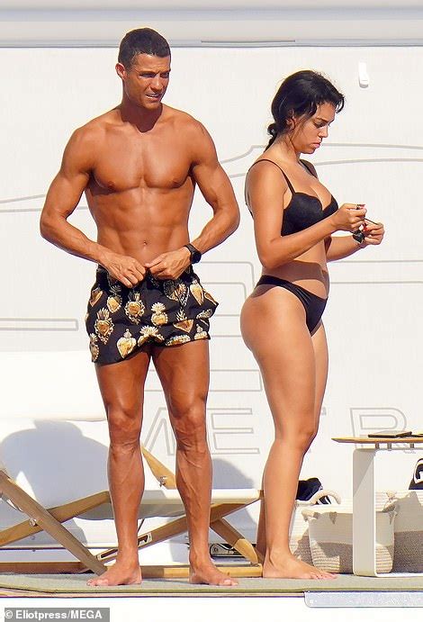 Cristiano Ronaldo S Girlfriend Georgina Rodriguez Wows In A Black Thong Bikini As The Couple