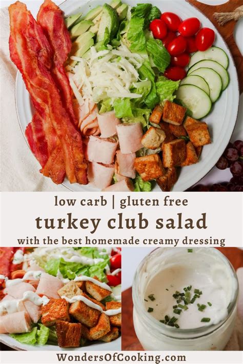 Turkey Club Salad With Creamy Dressing Wonders Of Cooking