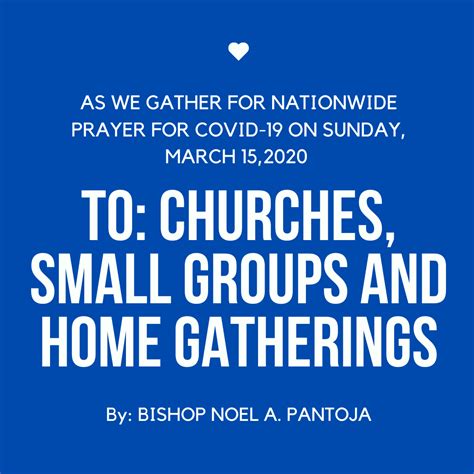 As We Gather For Nationwide Prayer For Covid 19 On Sunday March 15