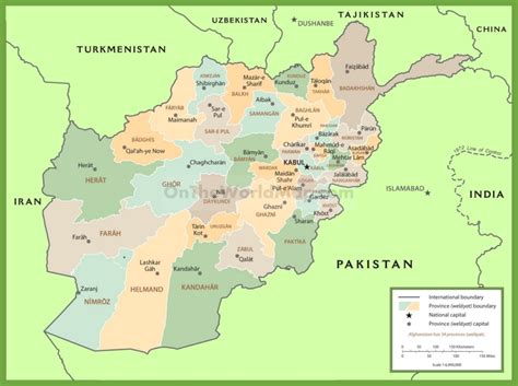 Political Map Of Afghanistan