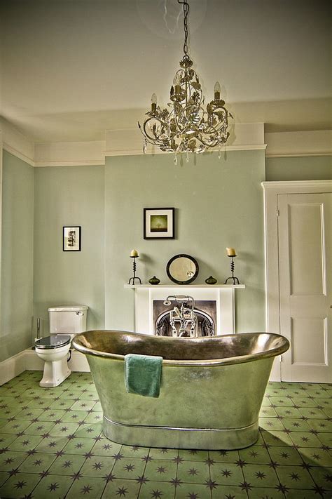 The clawfoot stand alone tub. 20 Refreshing Bathrooms with a Splash of Green