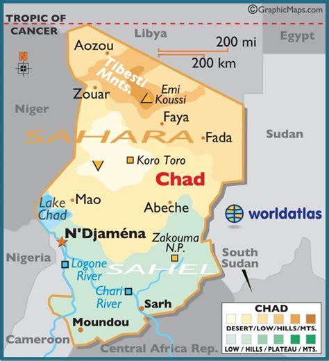 Chad Maps And Facts Chad Map Geography