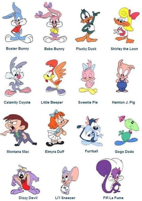 Tiny Toon Adventures Characters By JetChin On DeviantArt Old Cartoon Characters Classic