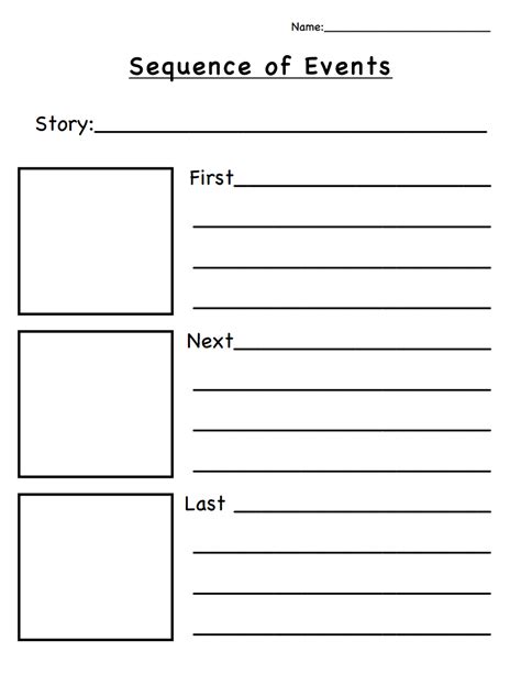 Sequence Of Events Pdf Sequencing Worksheets Story Sequencing