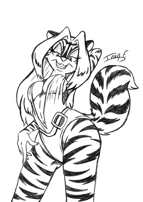 Eric W Schwartz Striped Absurdres Graphite Medium Highres Traditional Media Furry