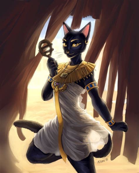 Bast Ancient Egyptian Cat Goddess Dancer Of Bast Egyptian Goddess Of Cats Original Fantasy Art