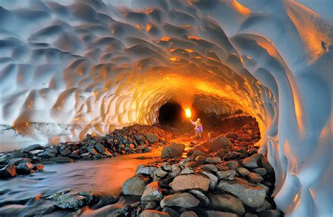 Inside Glacier Cave In Alaska ~ Arhguz