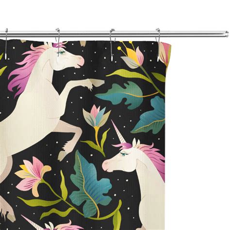 Prancing Unicorns Shower Curtain Only Shower Curtains