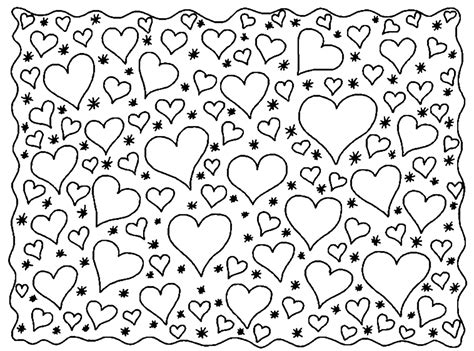 Pretty hearts to color  Anti stress Adult Coloring Pages