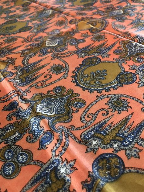 Vintage Paisley Fabric Silk Fabric Summer Fabric Free Shipping In